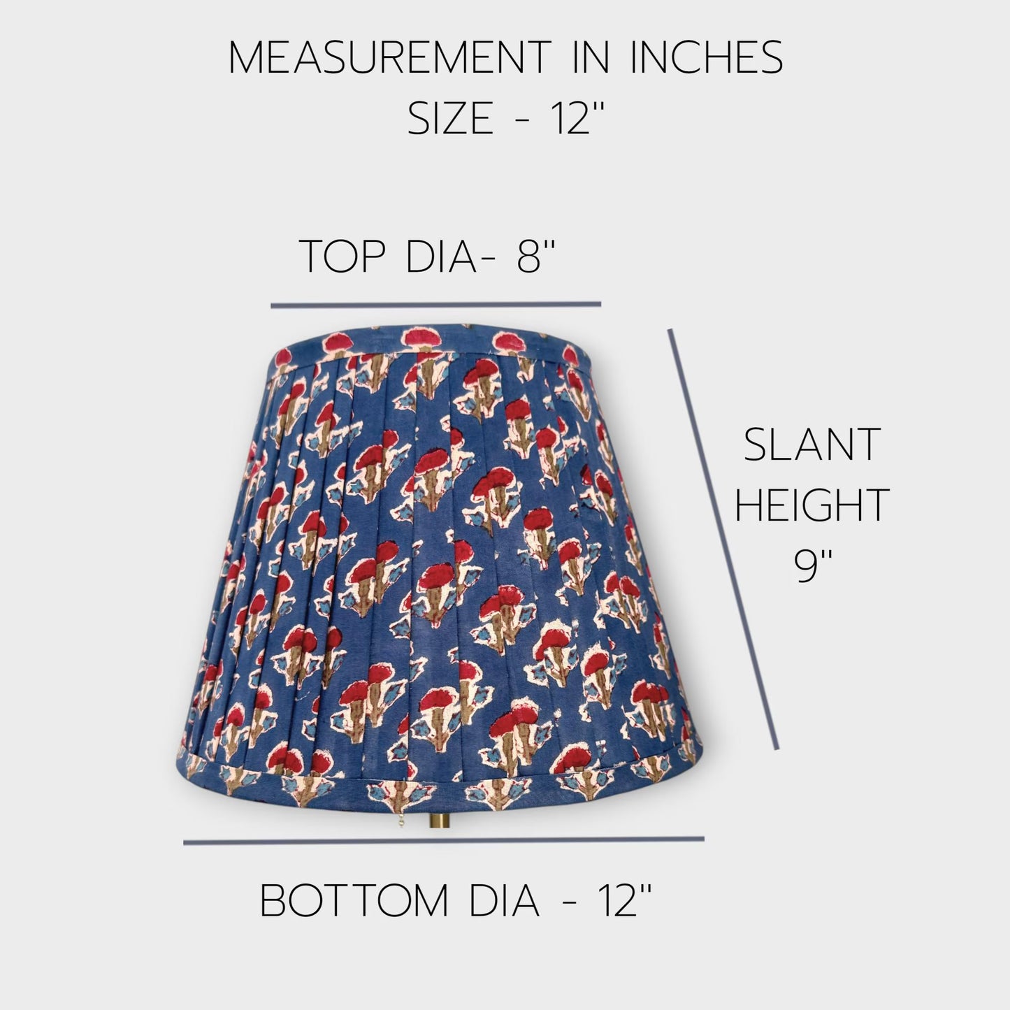 Pleated Lampshade | Mustard Floral