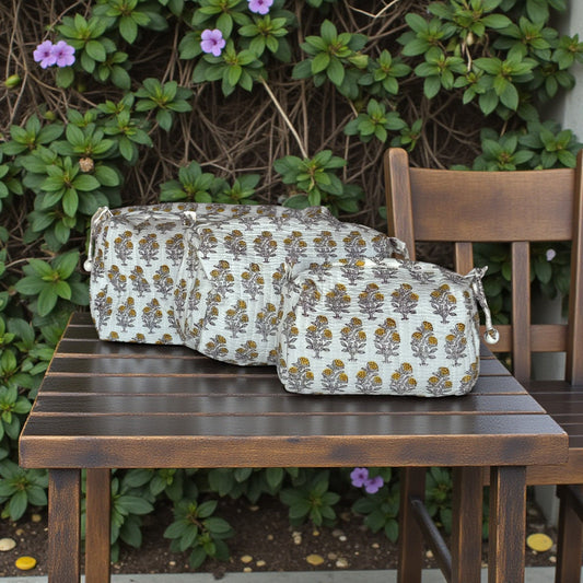 Set of 3 Pouches | Marigold