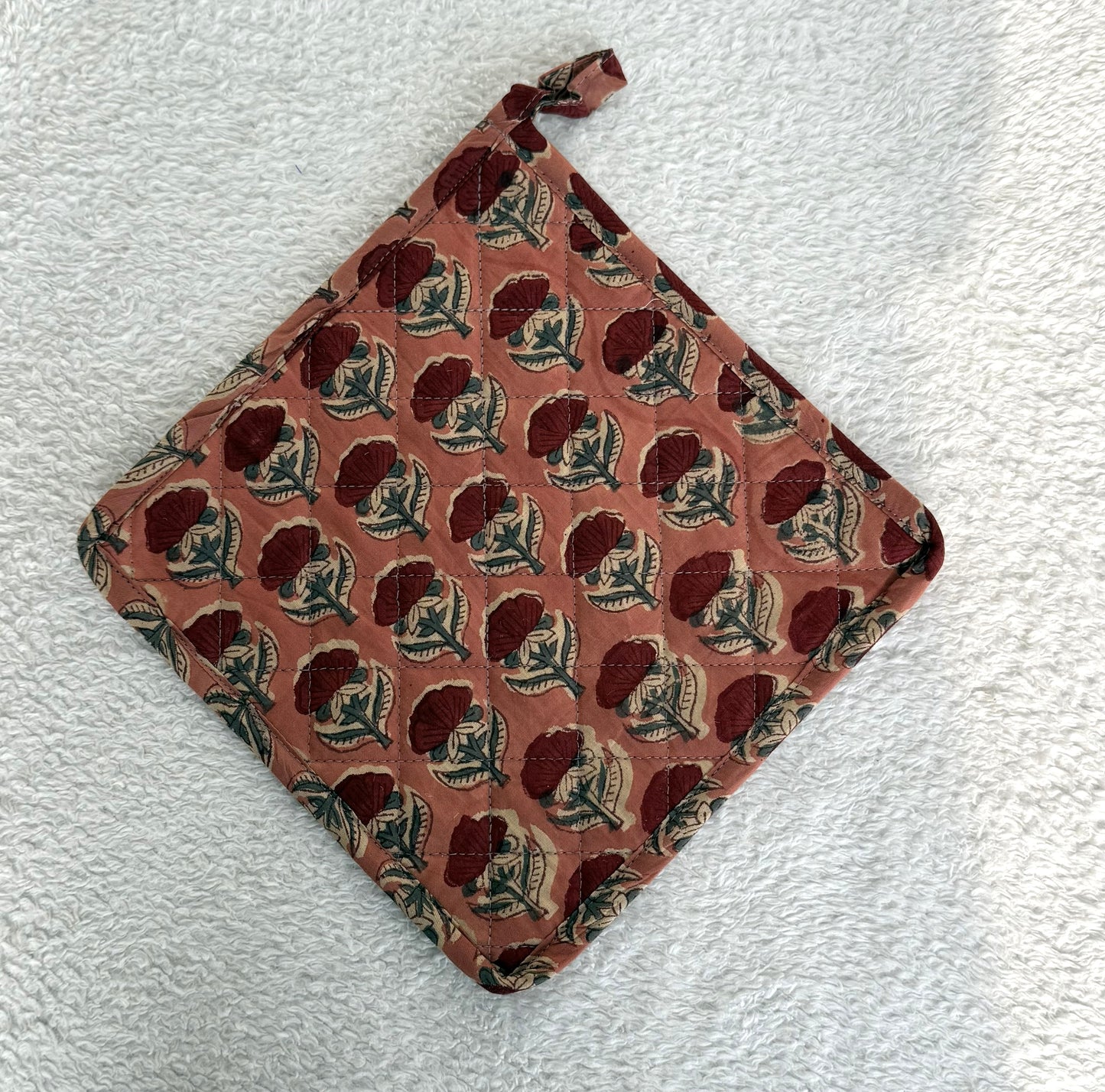 Pot Coasters | Maroon Floral