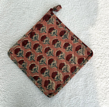 Pot Coasters | Maroon Floral