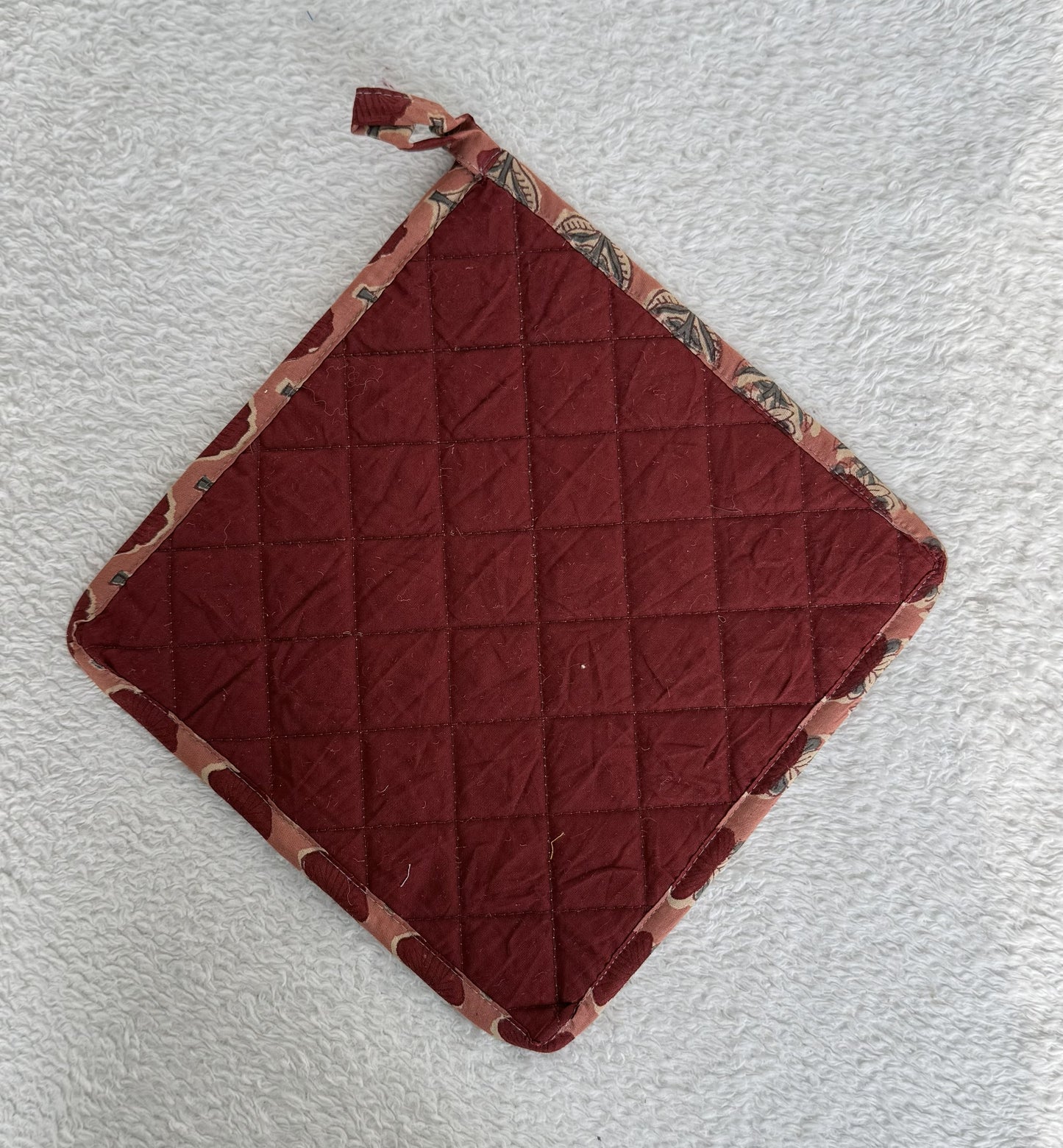 Pot Coasters | Maroon Floral