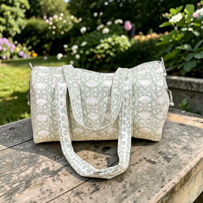 Duffle bag | Mint Floral