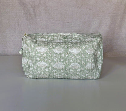 Set of 3 Pouches | Mint Floral