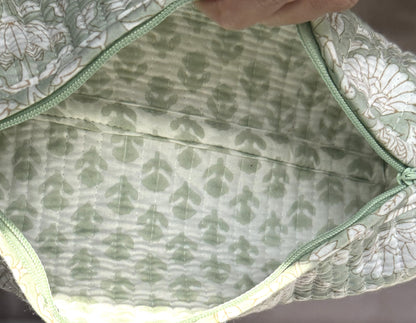 Pencil Pouch | Mint Floral