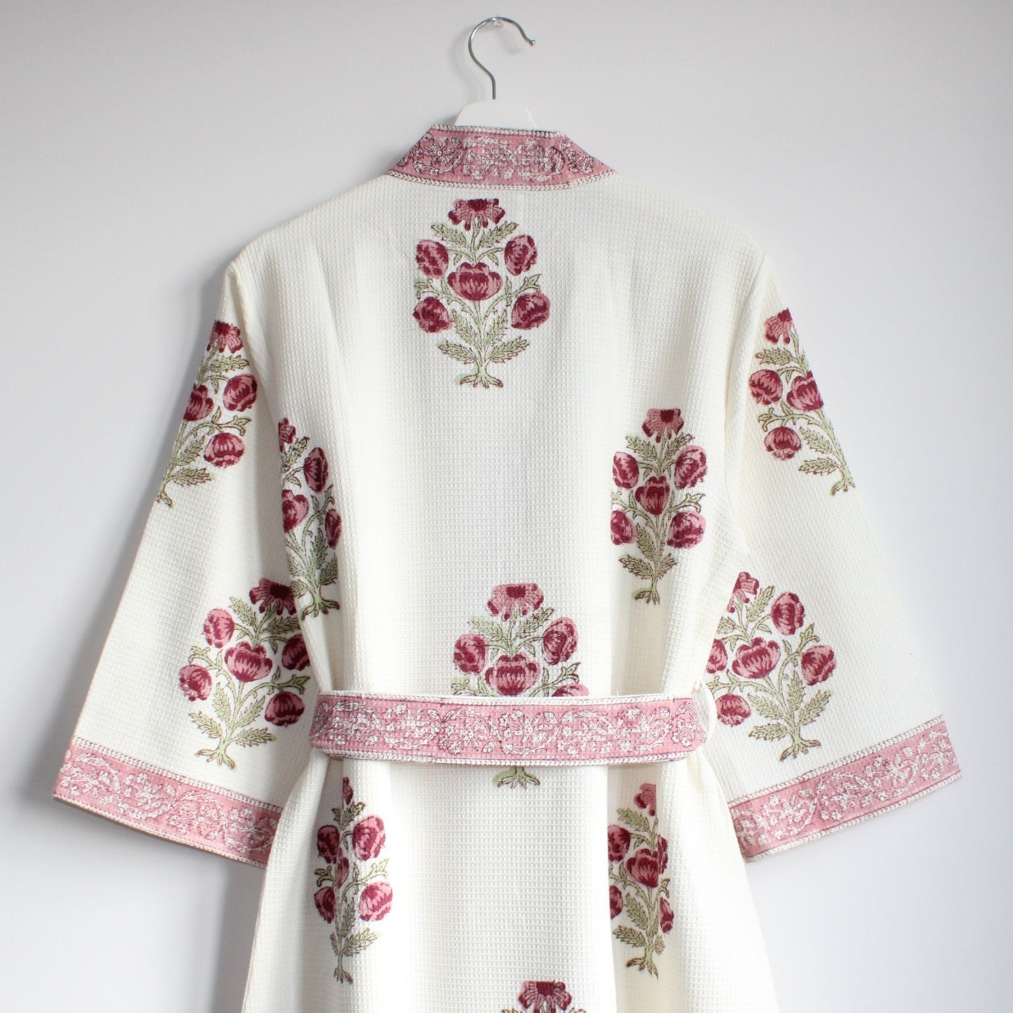 Hand Printed Bathrobe | Roses