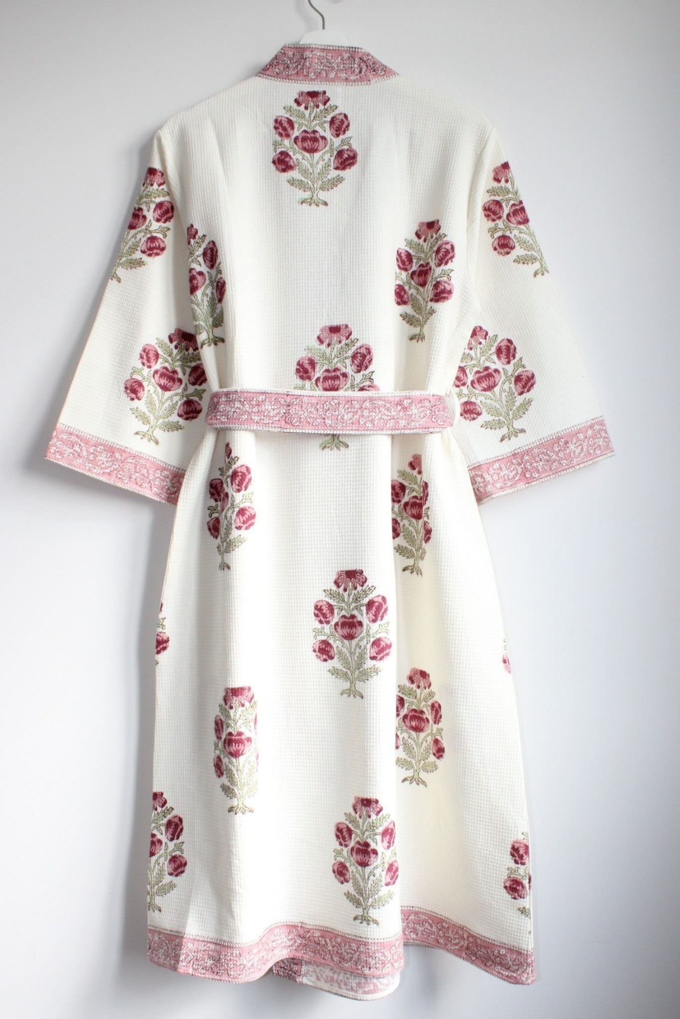 Hand Printed Bathrobe | Roses