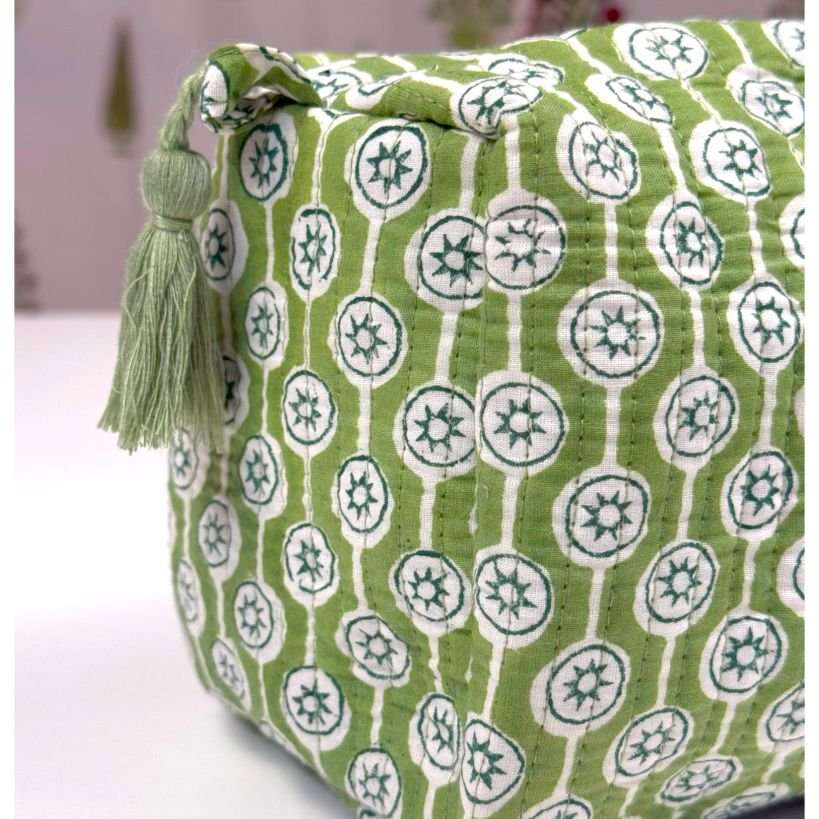 Pouch | Green Star Print