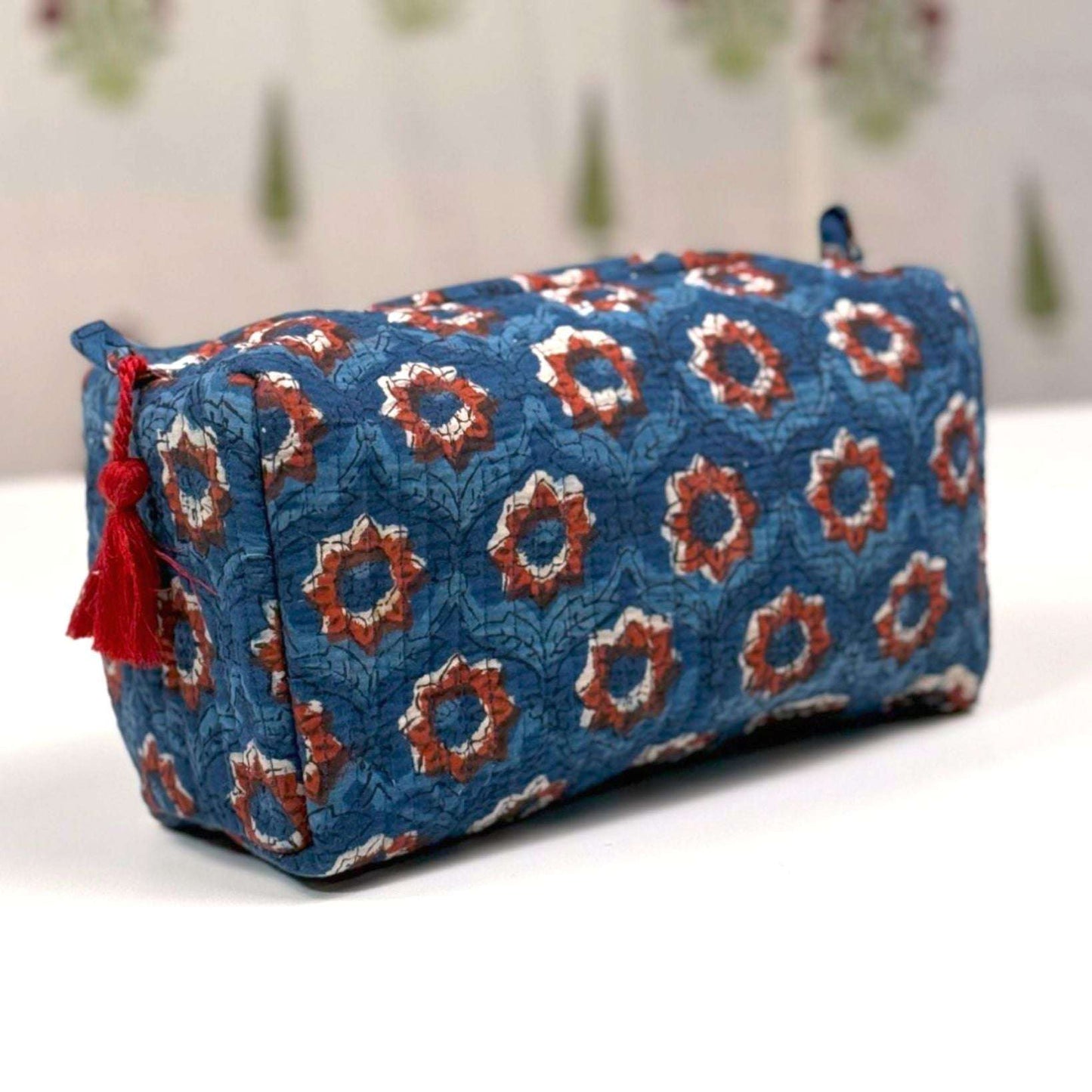 Pouch | Navy Red Floral