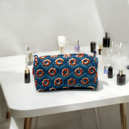 Pouch | Navy Red Floral