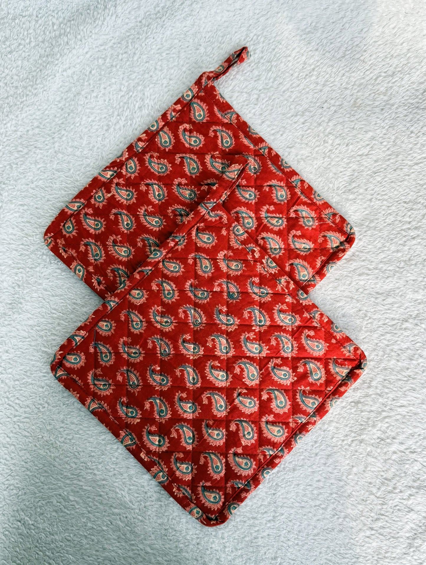 Pot Coasters | Red Floral