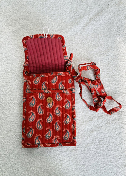 Mobile Bag | Red Floral
