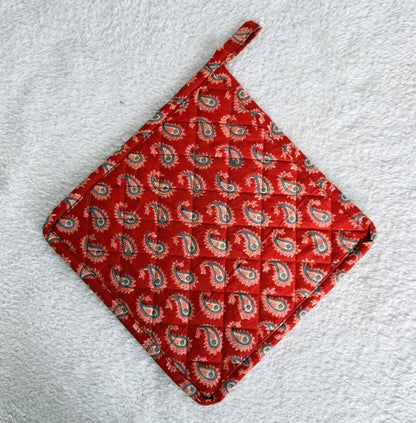 Pot Coasters | Red Floral