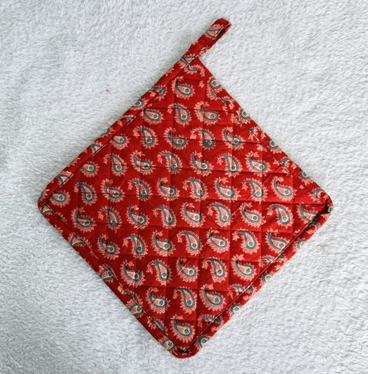 Pot Coasters | Red Floral