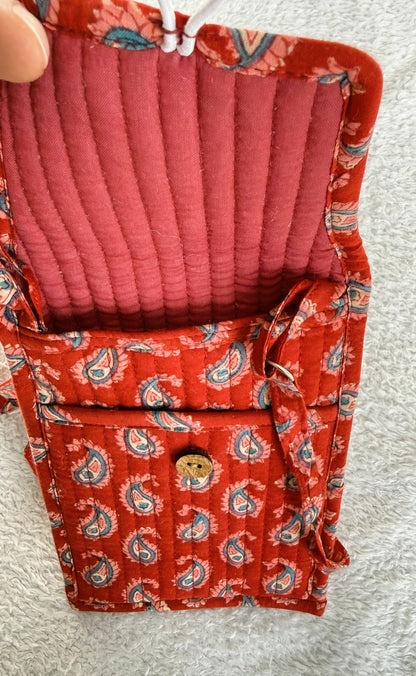 Mobile Bag | Red Floral