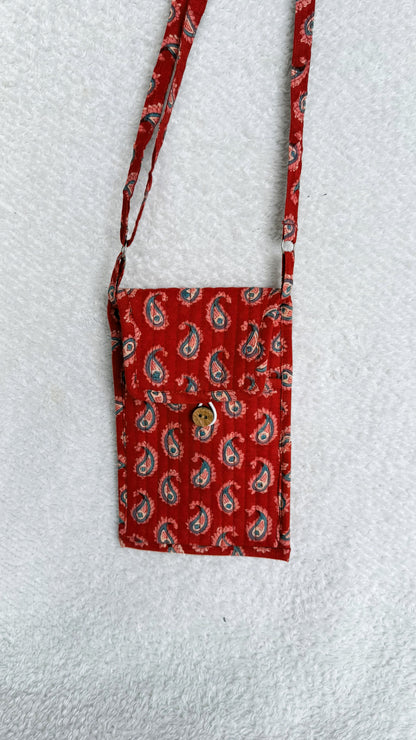 Mobile Bag | Red Floral