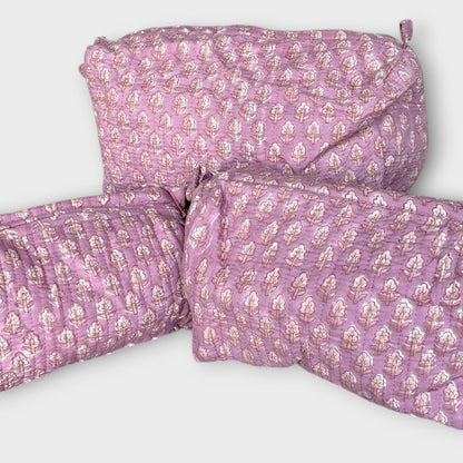 Set of 3 Pouches | Dusty Rose