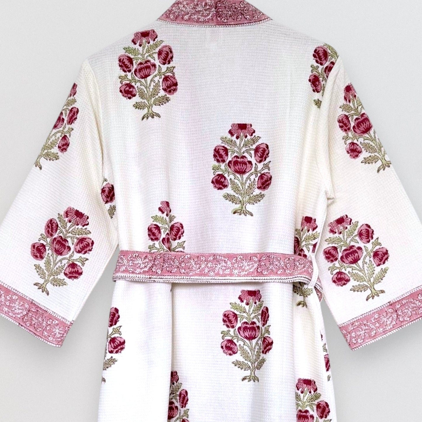 Hand Printed Bathrobe | Roses