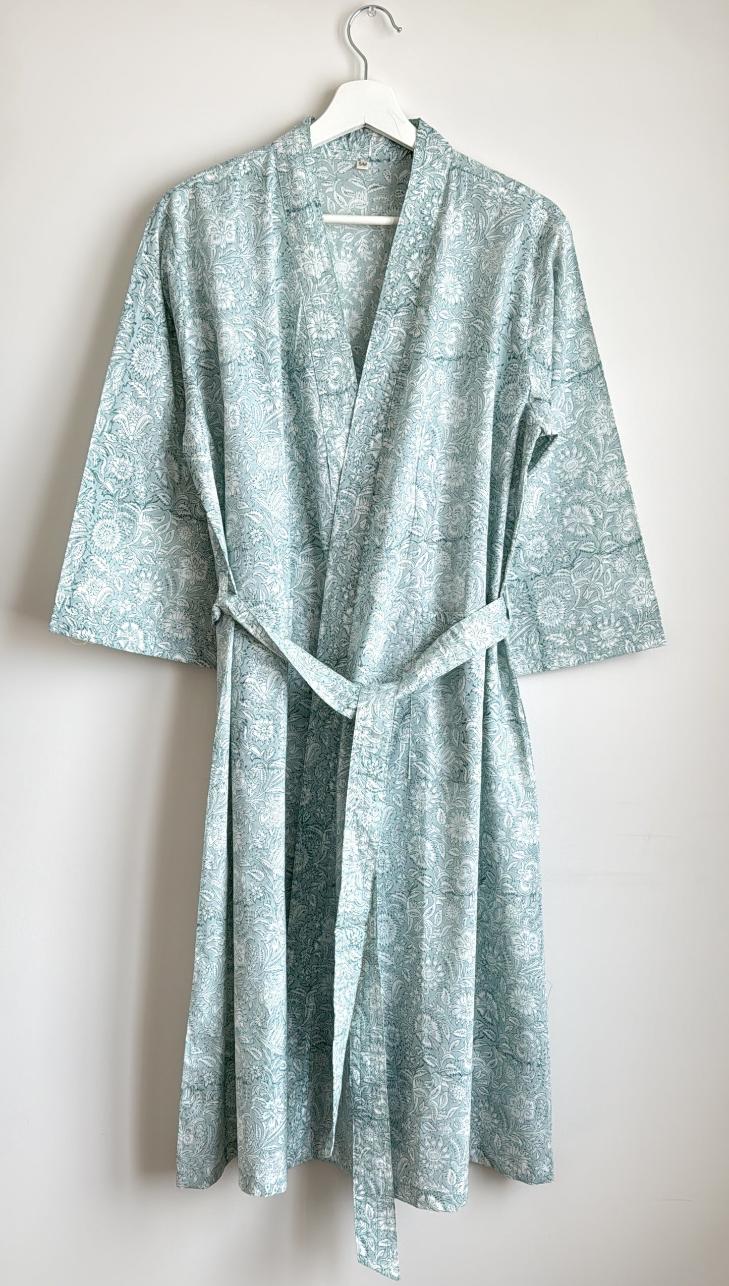 House Coat | Sea Green Floral