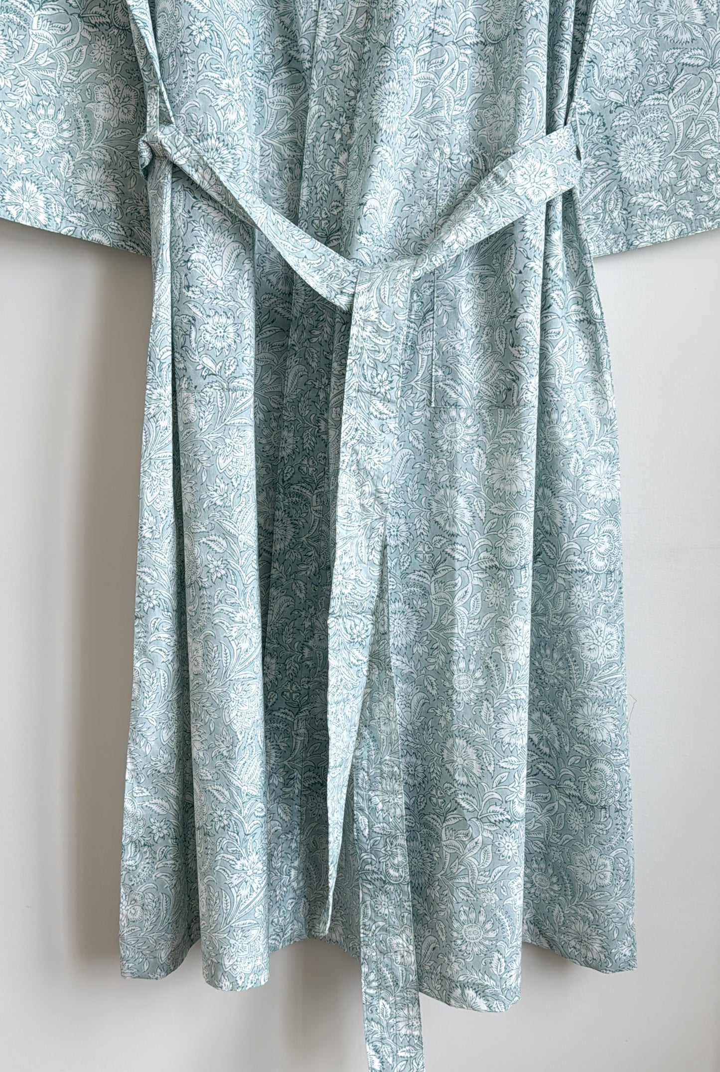 House Coat | Sea Green Floral