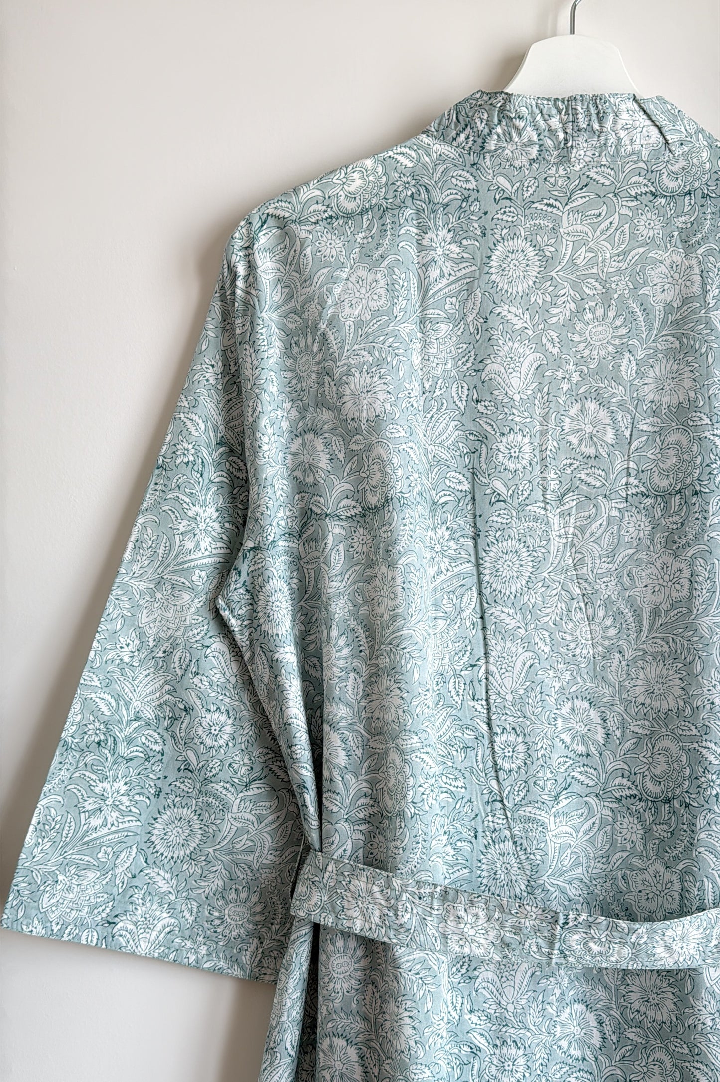 House Coat | Sea Green Floral