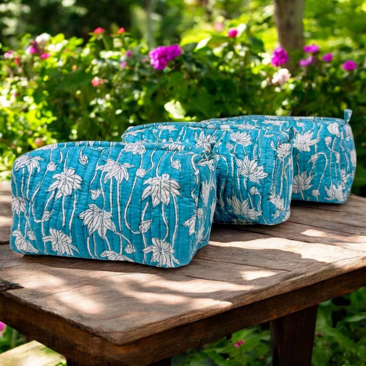 Set of 3 Pouches | Blue