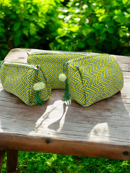 Set of 3 Pouches | Lime
