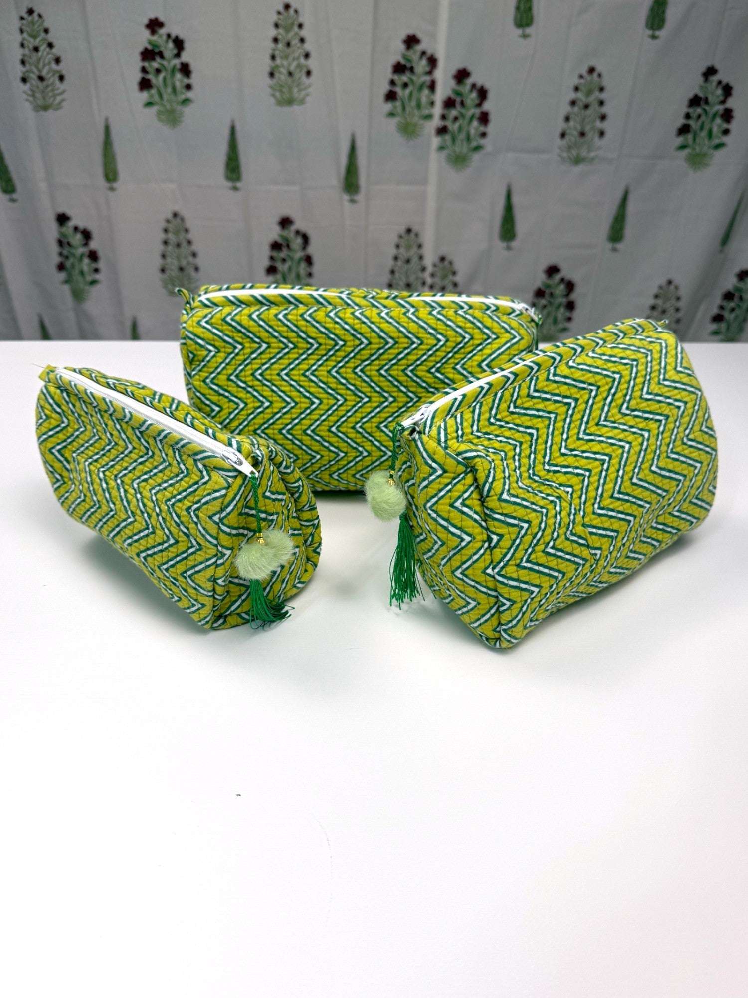 Set of 3 Pouches | Lime