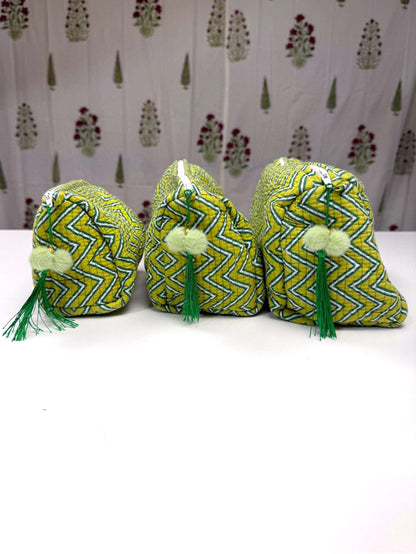 Set of 3 Pouches | Lime