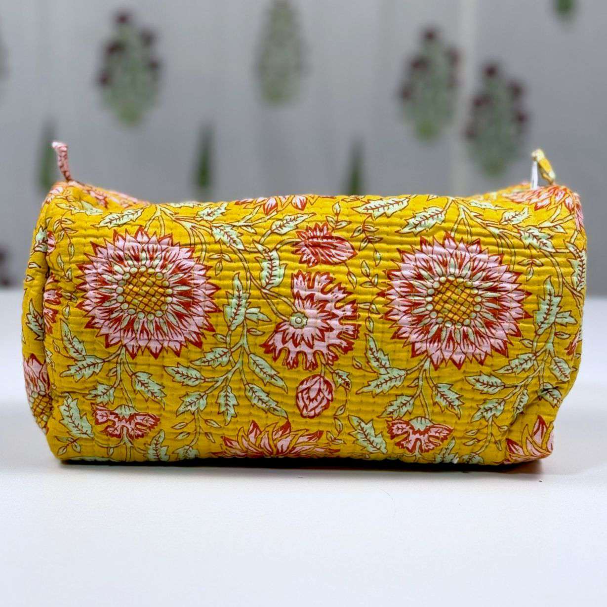 Set of 3 Pouches | Mustard Multi