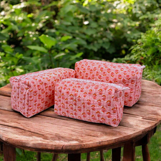 Set of 3 Pouches | Pink