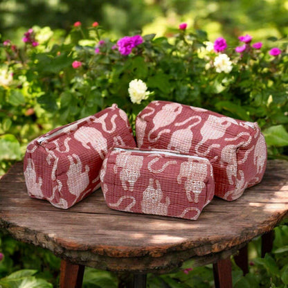 Set of 3 Pouches | Tiger