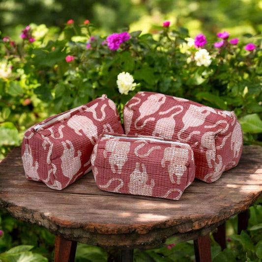 Set of 3 Pouches | Tiger