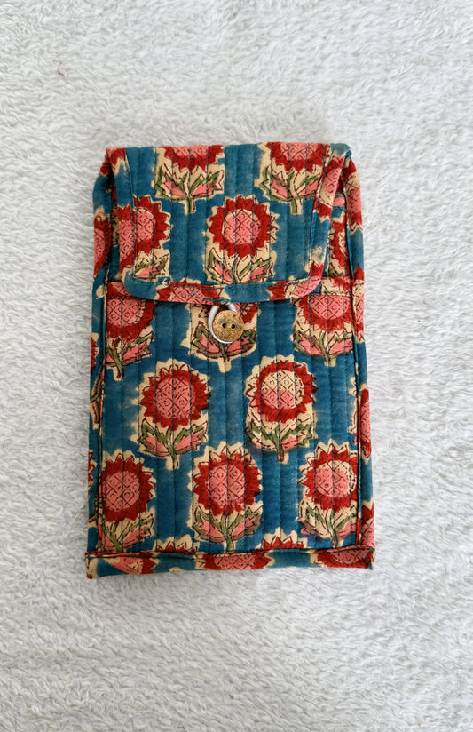Mobile Bag |  Teal Floral