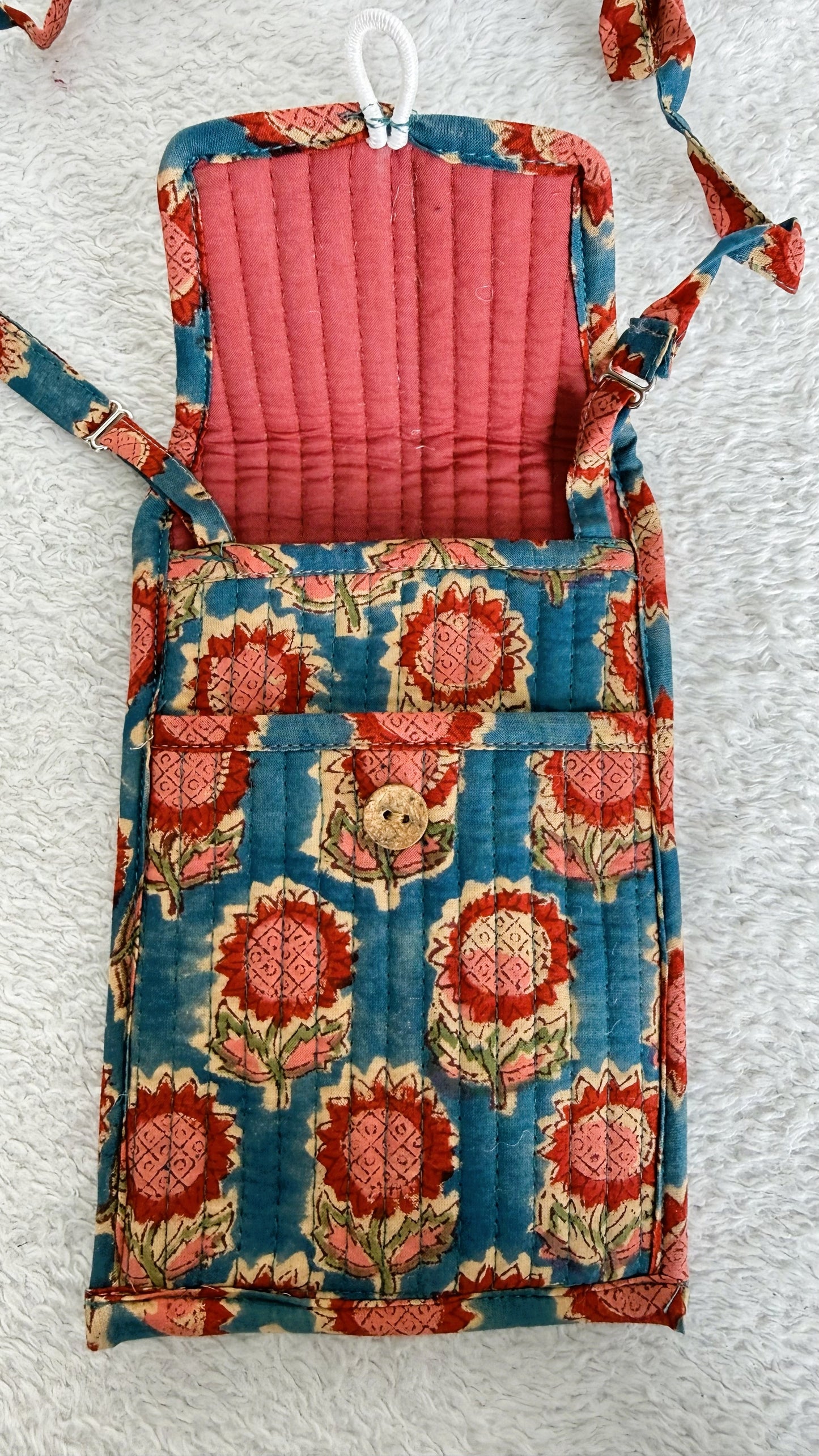 Mobile Bag |  Teal Floral