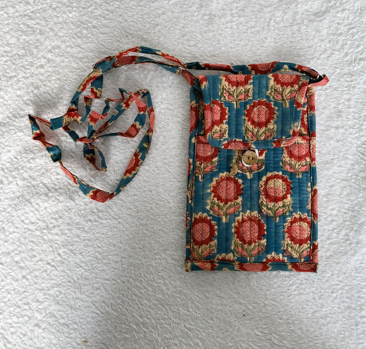 Mobile Bag |  Teal Floral