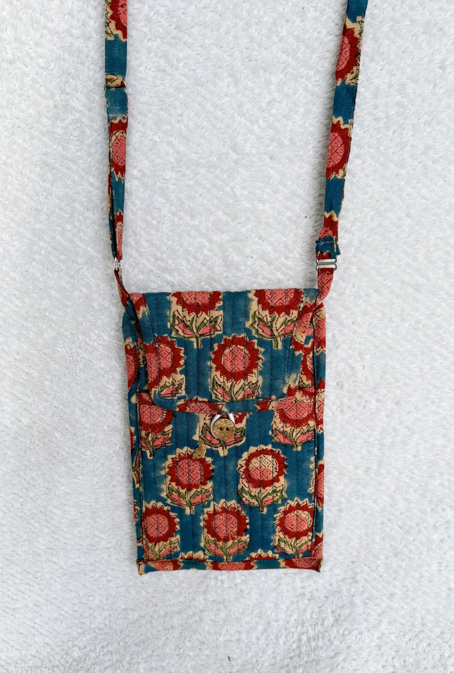 Mobile Bag |  Teal Floral