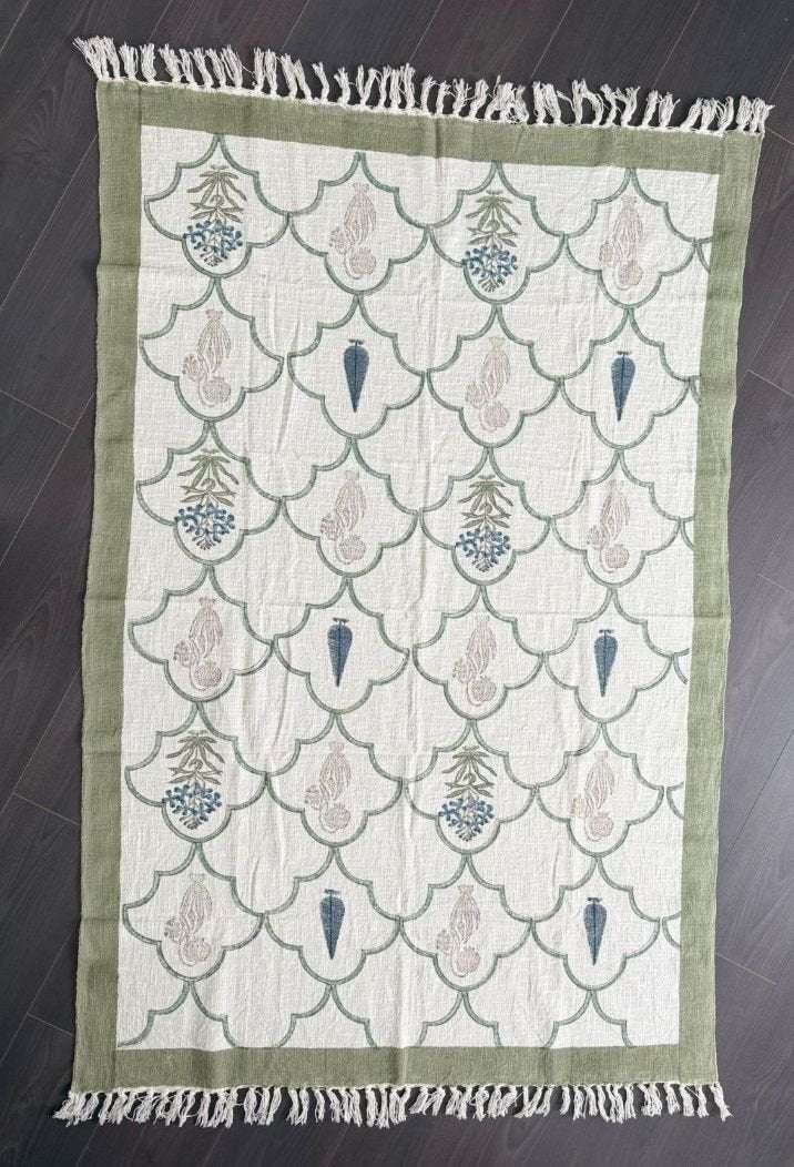 Throw | Green Floral