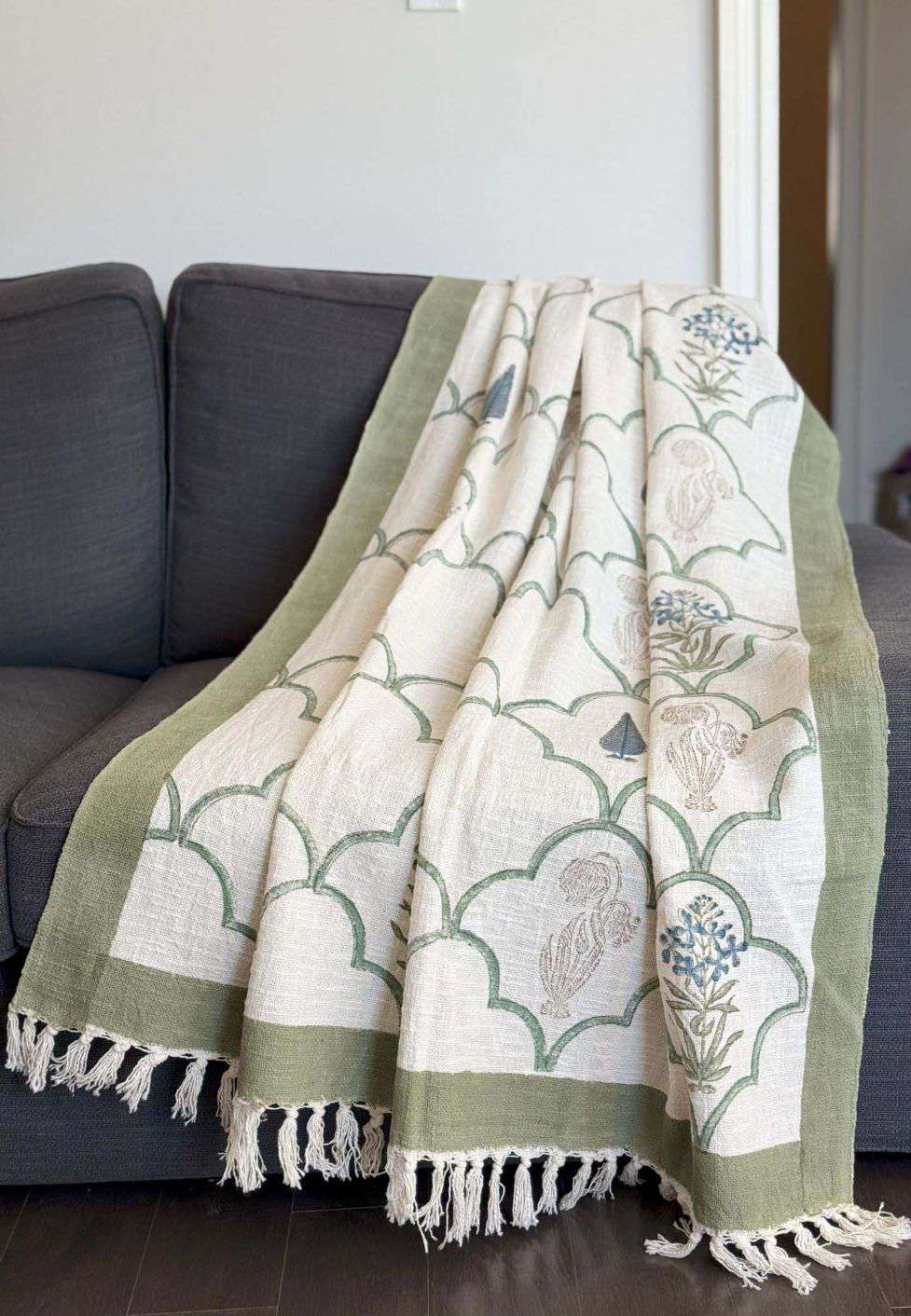 Throw | Green Floral
