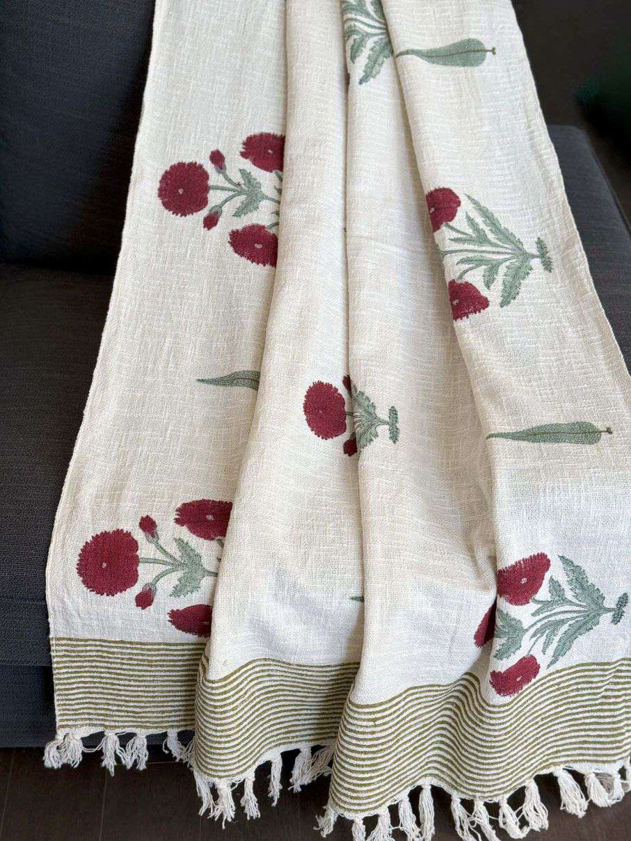 Throw | Maroon Floral