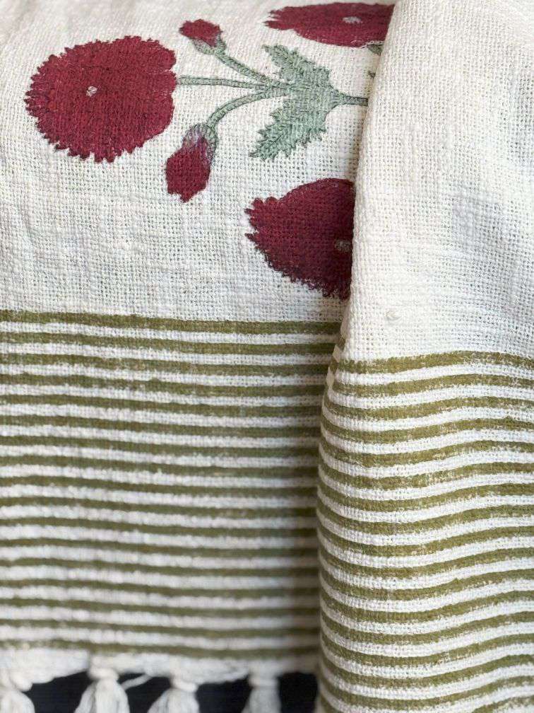 Throw | Maroon Floral