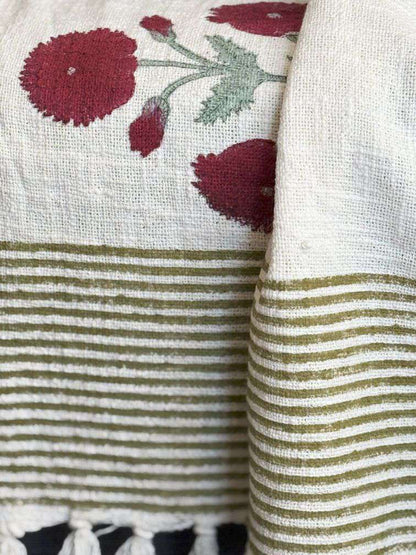 Throw | Maroon Floral