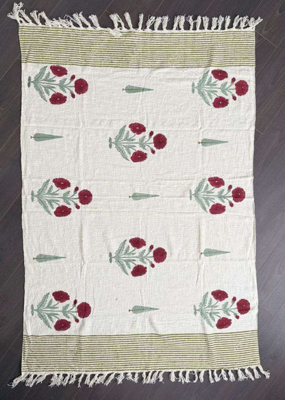 Throw | Maroon Floral