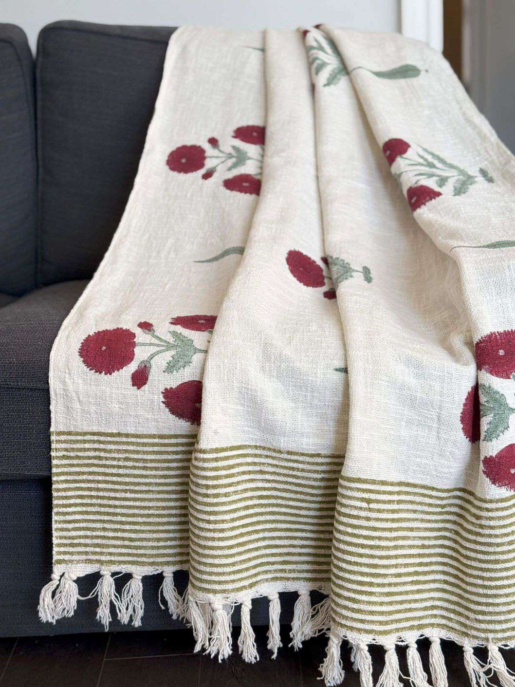 Throw | Maroon Floral