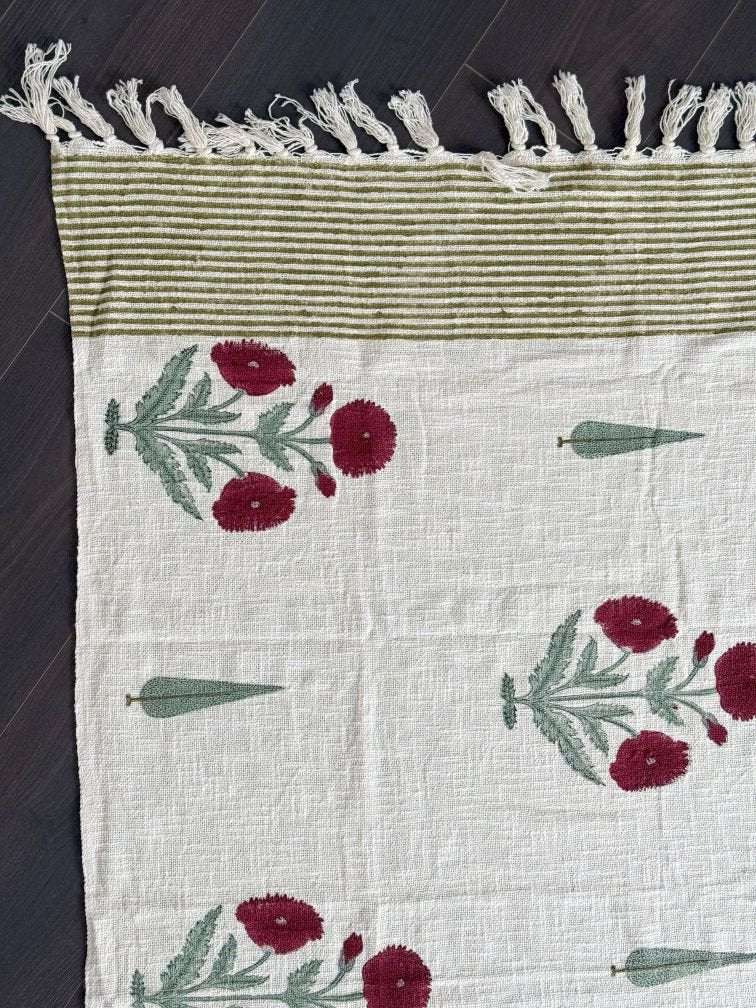 Throw | Maroon Floral