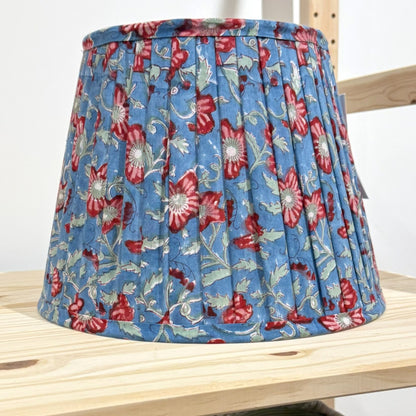 Pleated Lampshade | Turquoise Floral