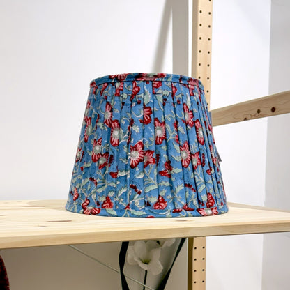 Pleated Lampshade | Turquoise Floral