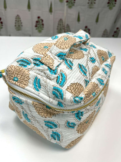Vanity Pouch | White & Beige