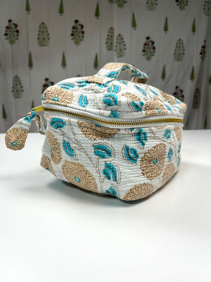 Vanity Pouch | White & Beige