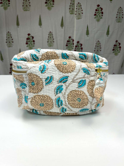 Vanity Pouch | White & Beige