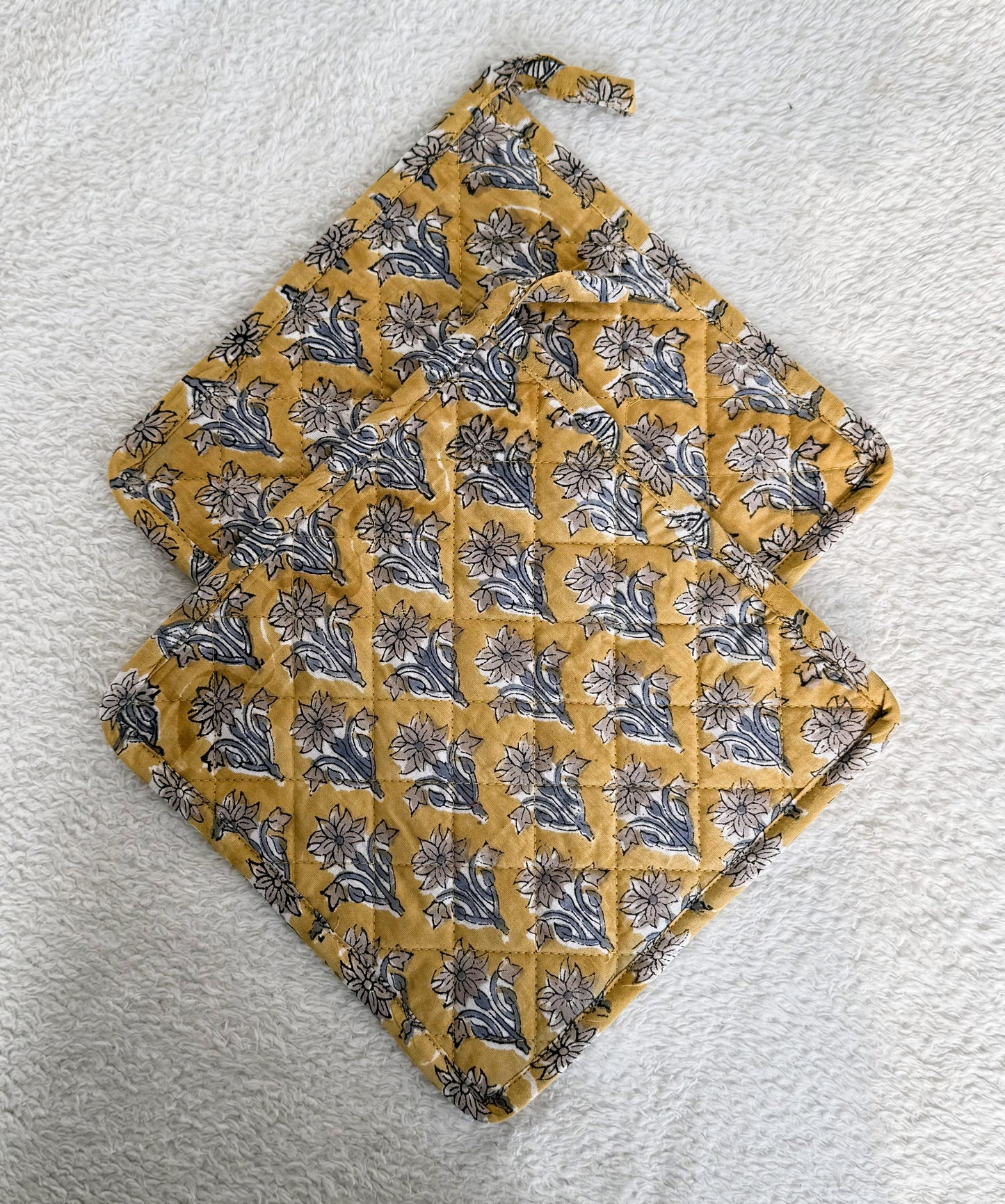 Pot Coasters | yellow Floral